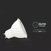Kép 5/7 - V-TAC GU10 LED spot égő 6W hideg fehér 38° - SKU 21167