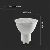 Kép 2/7 - V-TAC GU10 LED spot égő 6W természetes fehér 10° - SKU 20027