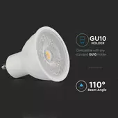 Kép 5/8 - V-TAC GU10 LED spot égő 6W természetes fehér 110° - SKU 21193