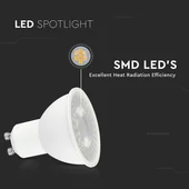 V-TAC GU10 LED spot égő 7.5W hideg fehér 110° - SKU 218741