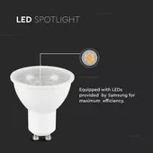 Kép 4/5 - V-TAC GU10 LED spot égő 7.5W hideg fehér 110° - SKU 21874