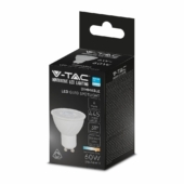 Kép 1/7 - V-TAC GU10 LED spot égő dimmelhető 6W hideg fehér 38° - SKU 21197