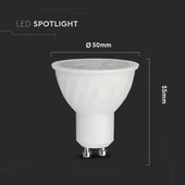 V-TAC GU10 LED spot égő dimmelhető 6W hideg fehér 38° - SKU 21197