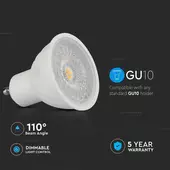 Kép 4/7 - V-TAC GU10 LED spot égő dimmelhető 6W természetes fehér 110° - SKU 21199