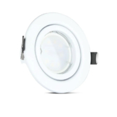 Kép 8/15 - V-TAC GU10 LED spot égő fehér kerettel 3 db/csomag 5W hideg fehér 110° - SKU 8883