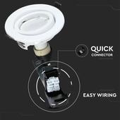 Kép 7/15 - V-TAC GU10 LED spot égő fehér kerettel 3 db/csomag 5W természetes fehér 110° - SKU 8882