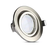 V-TAC GU10 LED spot égő szatén kerettel 3 db/csomag 5W hideg fehér 110° - SKU 8886