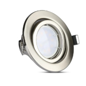 Kép 11/14 - V-TAC GU10 LED spot égő szatén kerettel 3 db/csomag 5W hideg fehér 110° - SKU 8886
