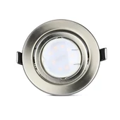 V-TAC GU10 LED spot égő szatén kerettel 3 db/csomag 5W hideg fehér 110° - SKU 8886