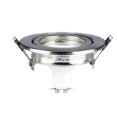 V-TAC GU10 LED spot égő szatén kerettel 3 db/csomag 5W hideg fehér 110° - SKU 8886