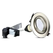 V-TAC GU10 LED spot égő szatén kerettel 3 db/csomag 5W meleg fehér 110° - SKU 8884