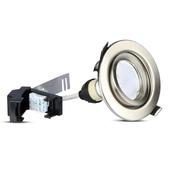 Kép 2/14 - V-TAC GU10 LED spot égő szatén kerettel 3 db/csomag 5W meleg fehér 110° - SKU 8884
