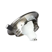 V-TAC GU10 LED spot égő szatén kerettel 3 db/csomag 5W meleg fehér 110° - SKU 8884