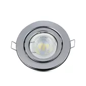 Kép 2/9 - V-TAC GU10 LED spot lámpa keret, króm billenthető lámpatest - SKU 3471