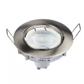 Kép 2/9 - V-TAC GU10 LED spot lámpa keret, matt króm billenthető lámpatest - SKU 3588