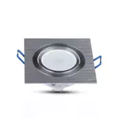 Kép 3/8 - V-TAC GU10 LED spotlámpa keret, alumínium szürke billenthető lámpatest - SKU 3606