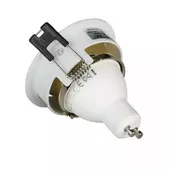 Kép 7/11 - V-TAC GU10 LED spotlámpa keret, fehér+arany billenthető lámpatest - SKU 3154