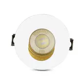 Kép 2/9 - V-TAC GU10 LED spotlámpa keret, fehér+arany billenthető lámpatest - SKU 3162