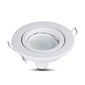V-TAC GU10 LED spotlámpa keret, fehér billenthető lámpatest - SKU 3469