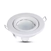 Kép 3/9 - V-TAC GU10 LED spotlámpa keret, fehér billenthető lámpatest - SKU 3469