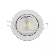 Kép 2/9 - V-TAC GU10 LED spotlámpa keret, fehér billenthető lámpatest - SKU 3593