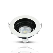 V-TAC GU10 LED spotlámpa keret, fehér billenthető lámpatest - SKU 3595