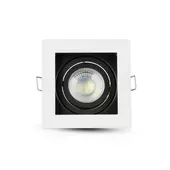 Kép 2/9 - V-TAC GU10 LED spotlámpa keret, fehér billenthető lámpatest - SKU 3597
