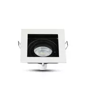 Kép 3/9 - V-TAC GU10 LED spotlámpa keret, fehér billenthető lámpatest - SKU 3597