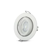 V-TAC GU10 LED spotlámpa keret, fehér billenthető lámpatest - SKU 3645