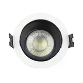 Kép 3/10 - V-TAC GU10 LED spotlámpa keret, fehér+fekete billenthető lámpatest - SKU 3153