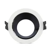 Kép 4/10 - V-TAC GU10 LED spotlámpa keret, fehér+fekete billenthető lámpatest - SKU 3153