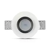 Kép 3/7 - V-TAC GU10 LED spotlámpa keret, fehér+fekete fix lámpatest - SKU 3145