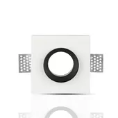 Kép 2/7 - V-TAC GU10 LED spotlámpa keret, fehér+fekete fix lámpatest - SKU 3148