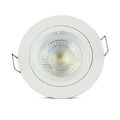 V-TAC GU10 LED spotlámpa keret, fehér fix lámpatest - SKU 3642