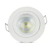 Kép 5/11 - V-TAC GU10 LED spotlámpa keret, fehér fix lámpatest - SKU 3642