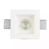 Kép 4/10 - V-TAC GU10 LED spotlámpa keret, fehér fix lámpatest - SKU 3649