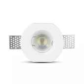 V-TAC GU10 LED spotlámpa keret, fehér fix lámpatest - SKU 3650