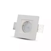 Kép 3/8 - V-TAC GU10 LED spotlámpa keret, fehér fix lámpatest - SKU 3651