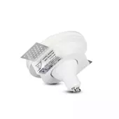 Kép 4/8 - V-TAC GU10 LED spotlámpa keret, fehér fix lámpatest - SKU 3652