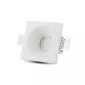 Kép 1/6 - V-TAC GU10 LED spotlámpa keret, fehér fix lámpatest - SKU 3696