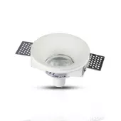 Kép 2/7 - V-TAC GU10 LED spotlámpa keret, fehér fix lámpatest - SKU 3697