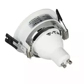 Kép 7/11 - V-TAC GU10 LED spotlámpa keret, fehér+króm billenthető lámpatest - SKU 3156