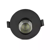 Kép 3/11 - V-TAC GU10 LED spotlámpa keret, fekete billenthető lámpatest - SKU 8596