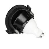 Kép 3/10 - V-TAC GU10 LED spotlámpa keret, fekete billenthető lámpatest - SKU 8608