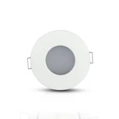 V-TAC GU10 LED spotlámpa keret, IP54 fehér fix lámpatest - SKU 3613