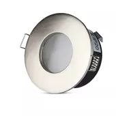 Kép 1/8 - V-TAC GU10 LED spotlámpa keret, IP54 matt króm fix lámpatest - SKU 3614