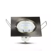 Kép 3/9 - V-TAC GU10 LED spotlámpa keret, matt króm billenthető lámpatest - SKU 3591