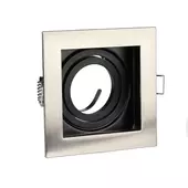 Kép 1/9 - V-TAC GU10 LED spotlámpa keret, matt króm billenthető lámpatest - SKU 3598