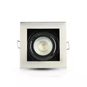Kép 2/9 - V-TAC GU10 LED spotlámpa keret, matt króm billenthető lámpatest - SKU 3598
