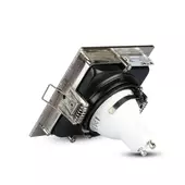 Kép 5/9 - V-TAC GU10 LED spotlámpa keret, matt króm billenthető lámpatest - SKU 3598